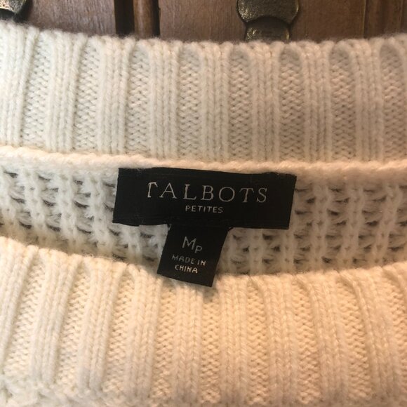 Talbots Petite Cream White Sweater - Picture 3 of 5